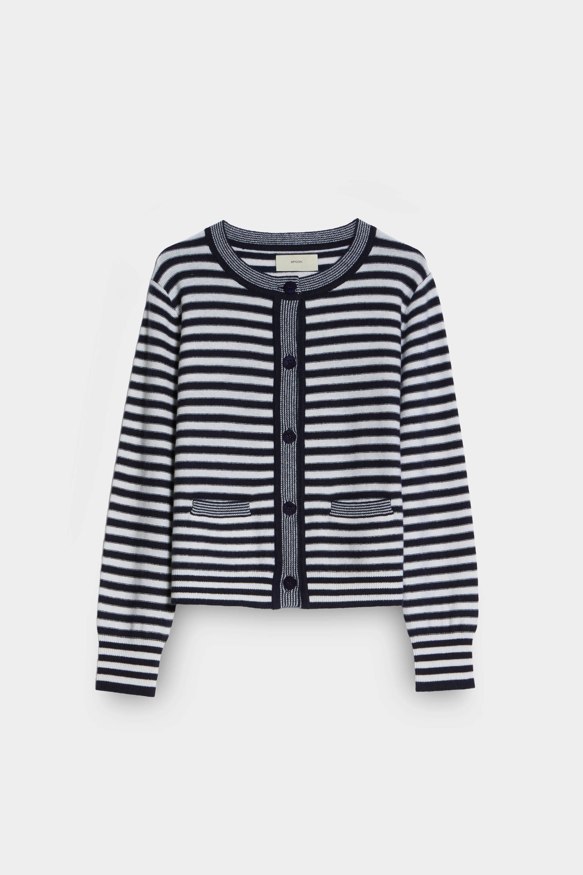 Knitted Striped Cardigan front