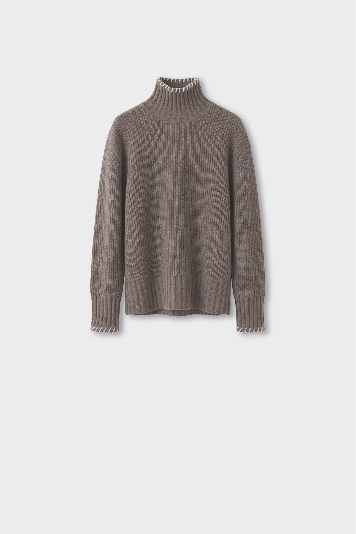 Knitted Sweater with Contrast Stitch