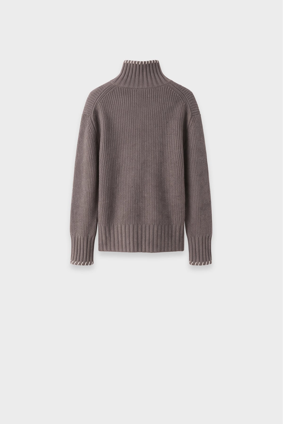 Knitted Sweater with Contrast Stitch
