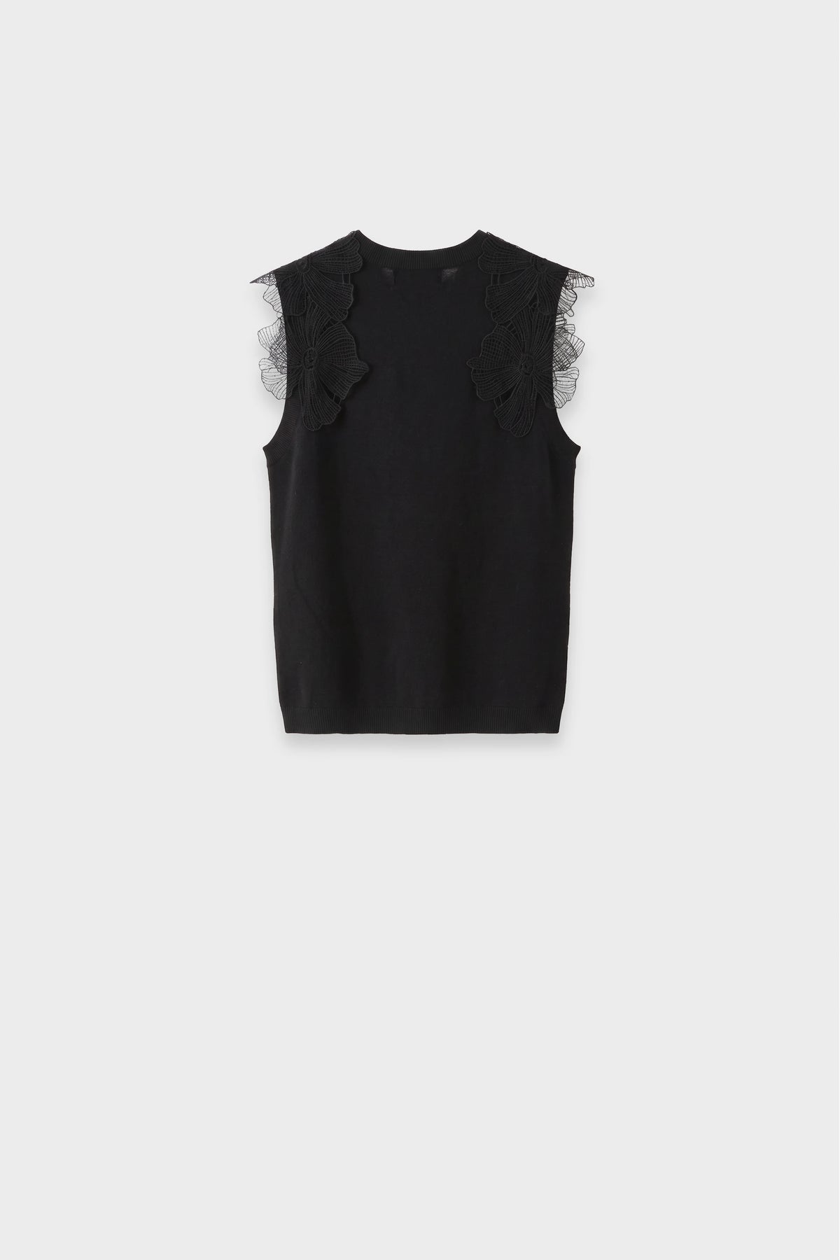 Knitted Top with Lace Details