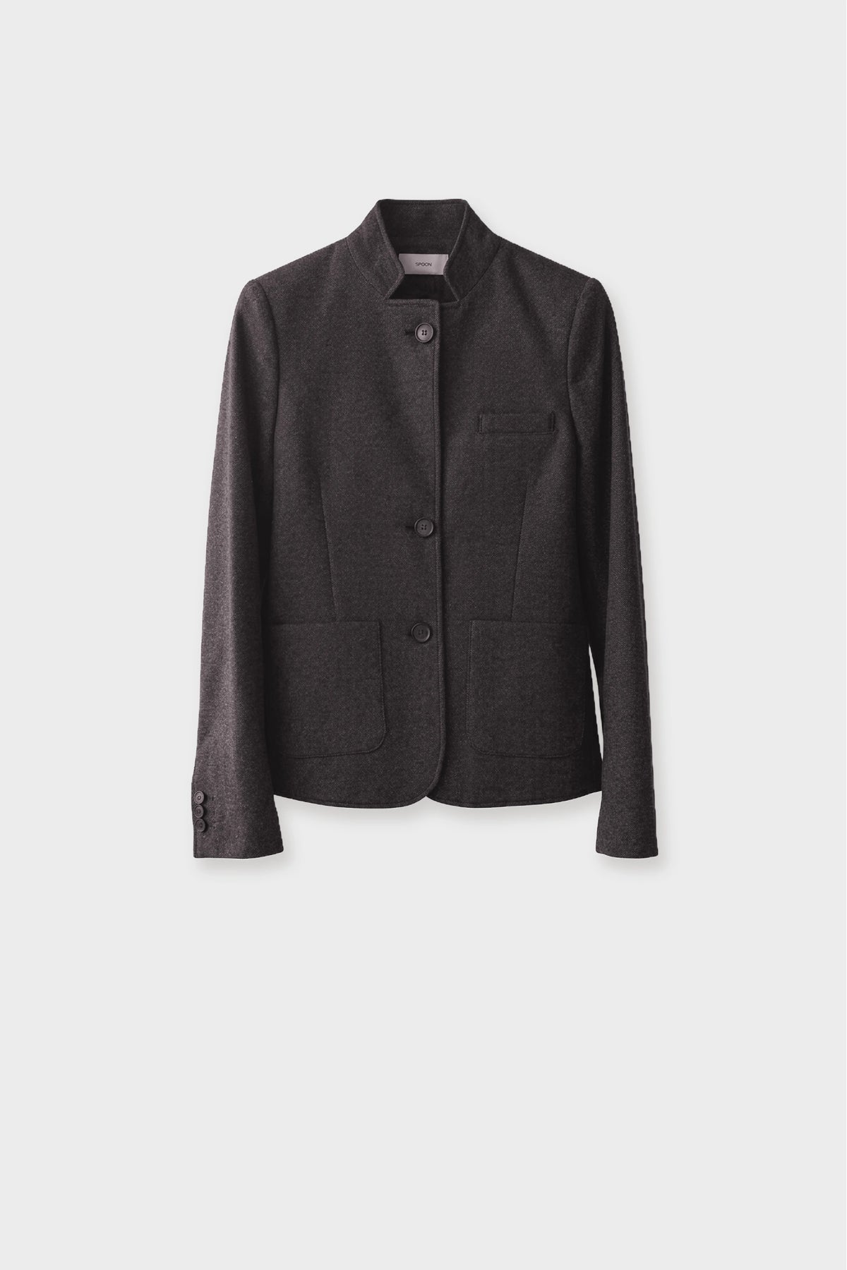 Mandarin Collar Blazer front 