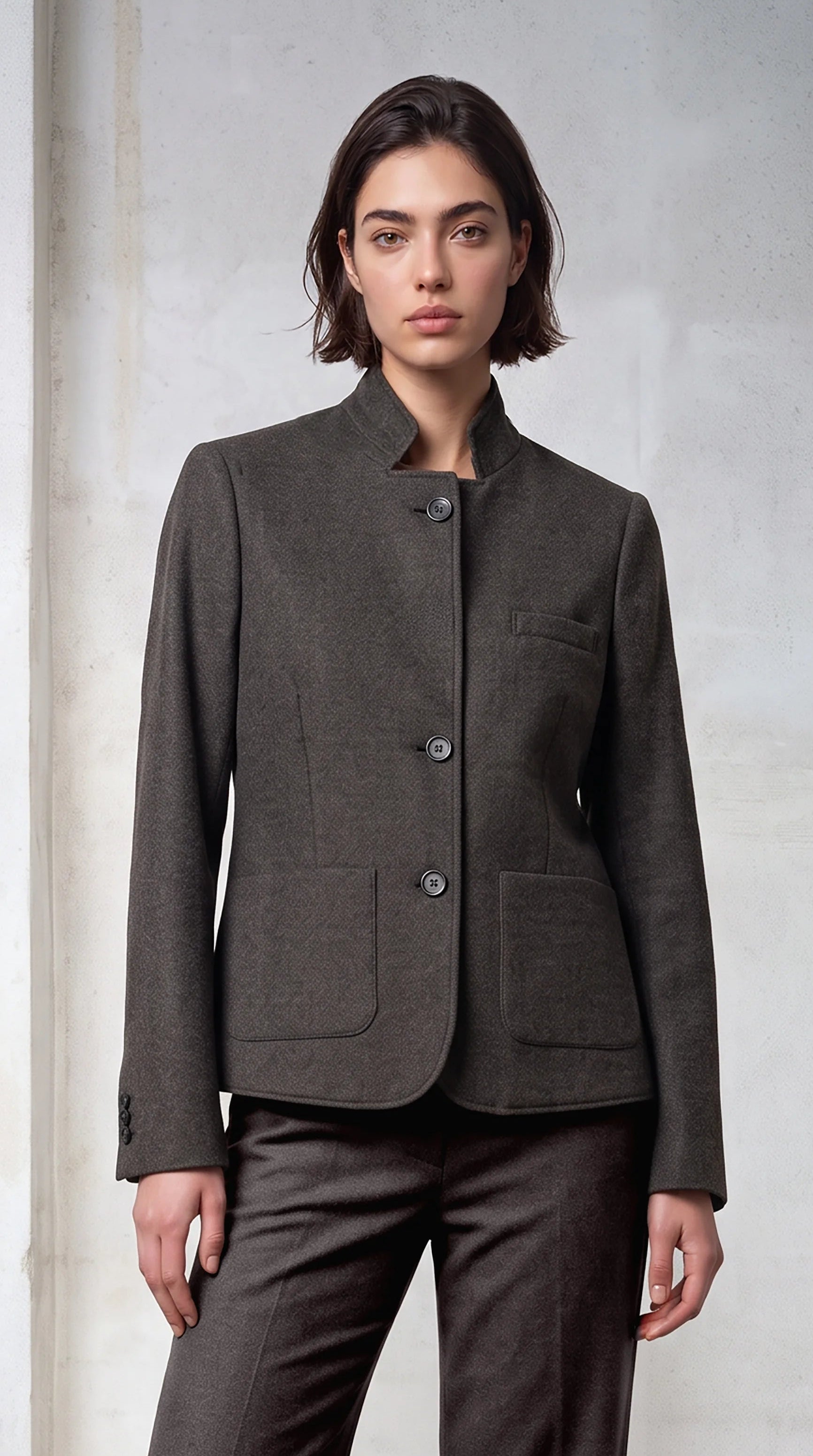 Mandarin Collar Blazer model 