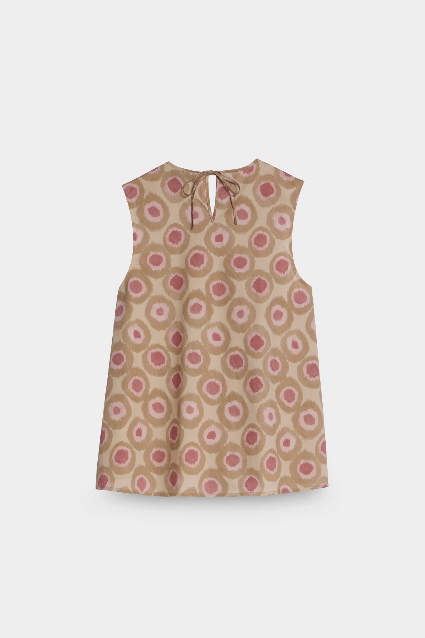 Printed Sleeveless Blouse with Slit