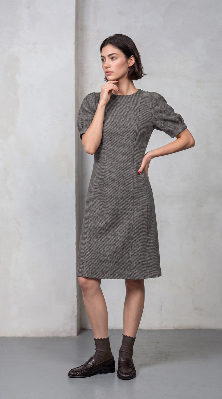Puff Sleeve Dress model 