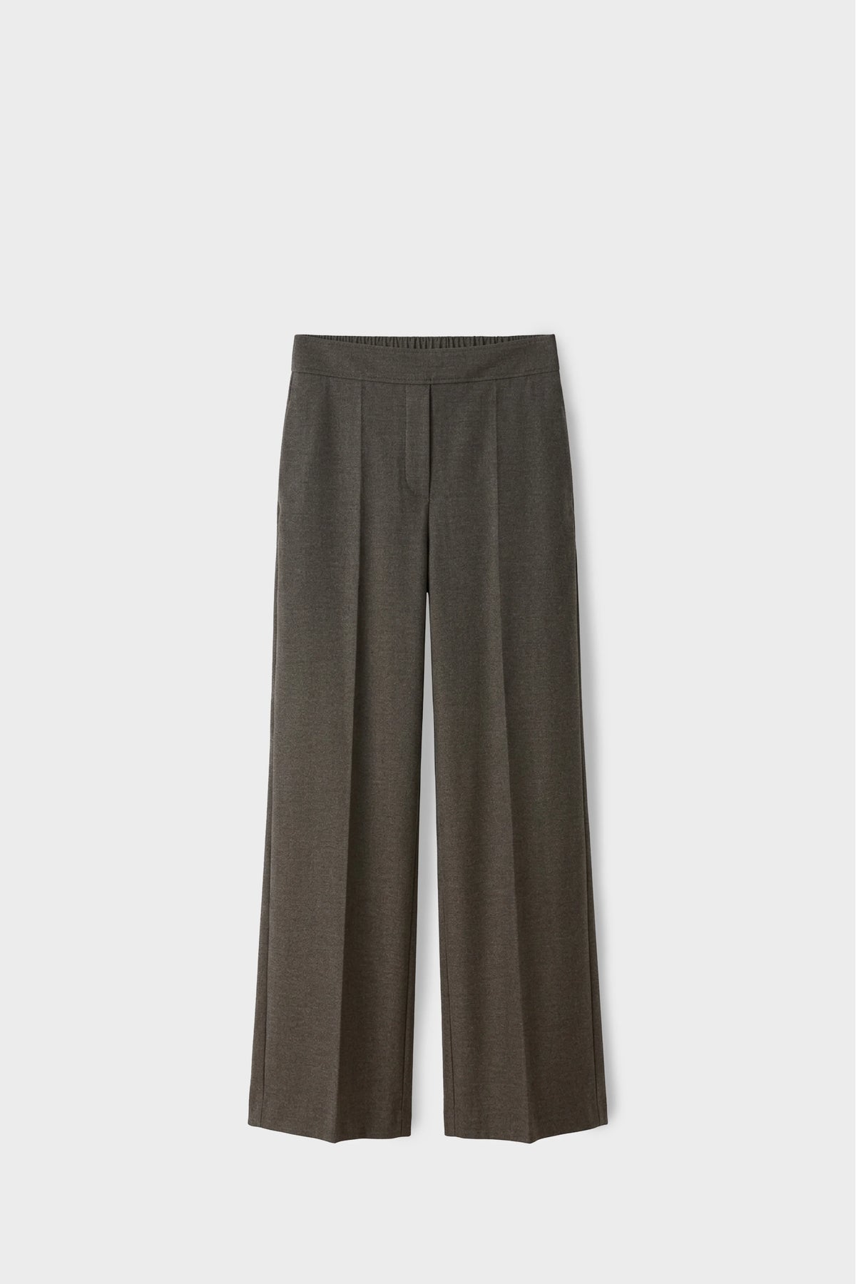 Relaxed Wide Pants front brown 