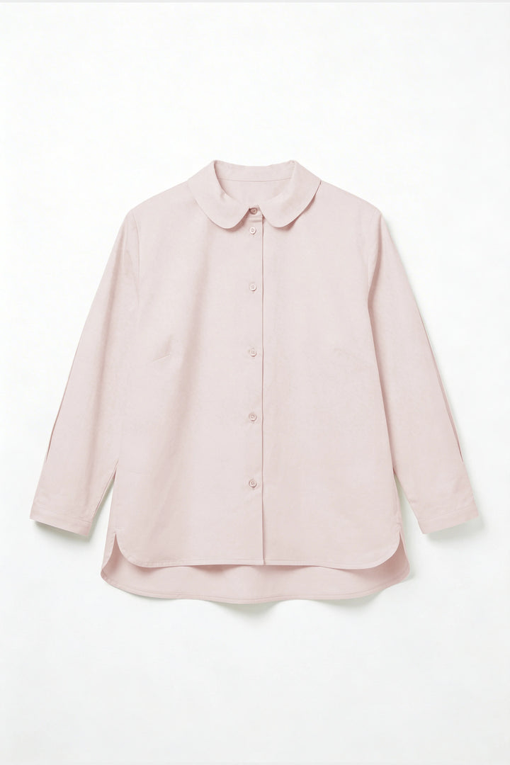 Roundish Collar Blouse