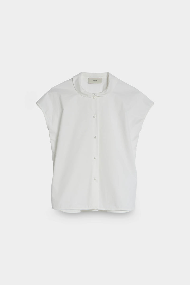 Roundish Collar T-Blouse front