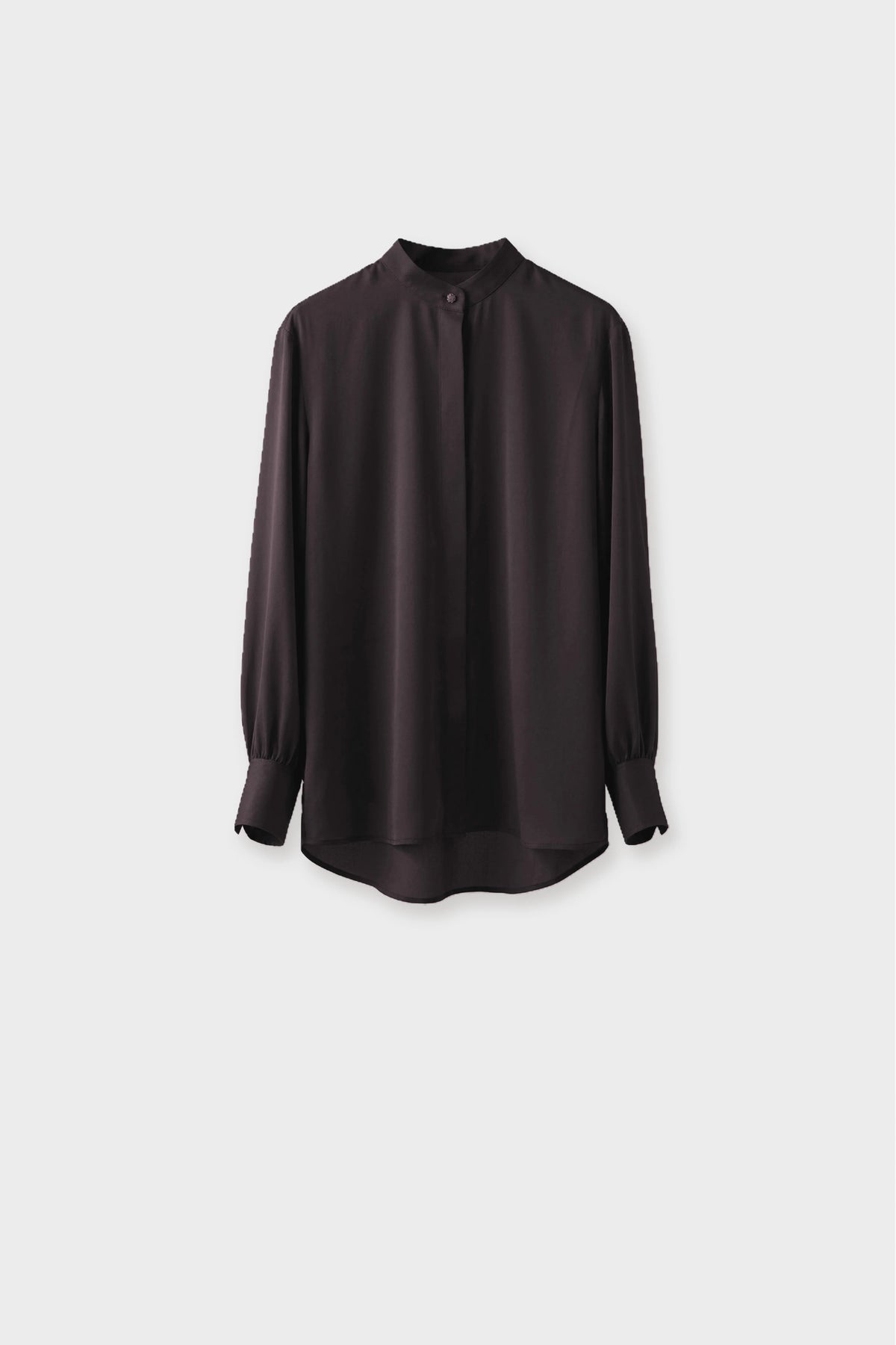 Satin Blouse front brown 
