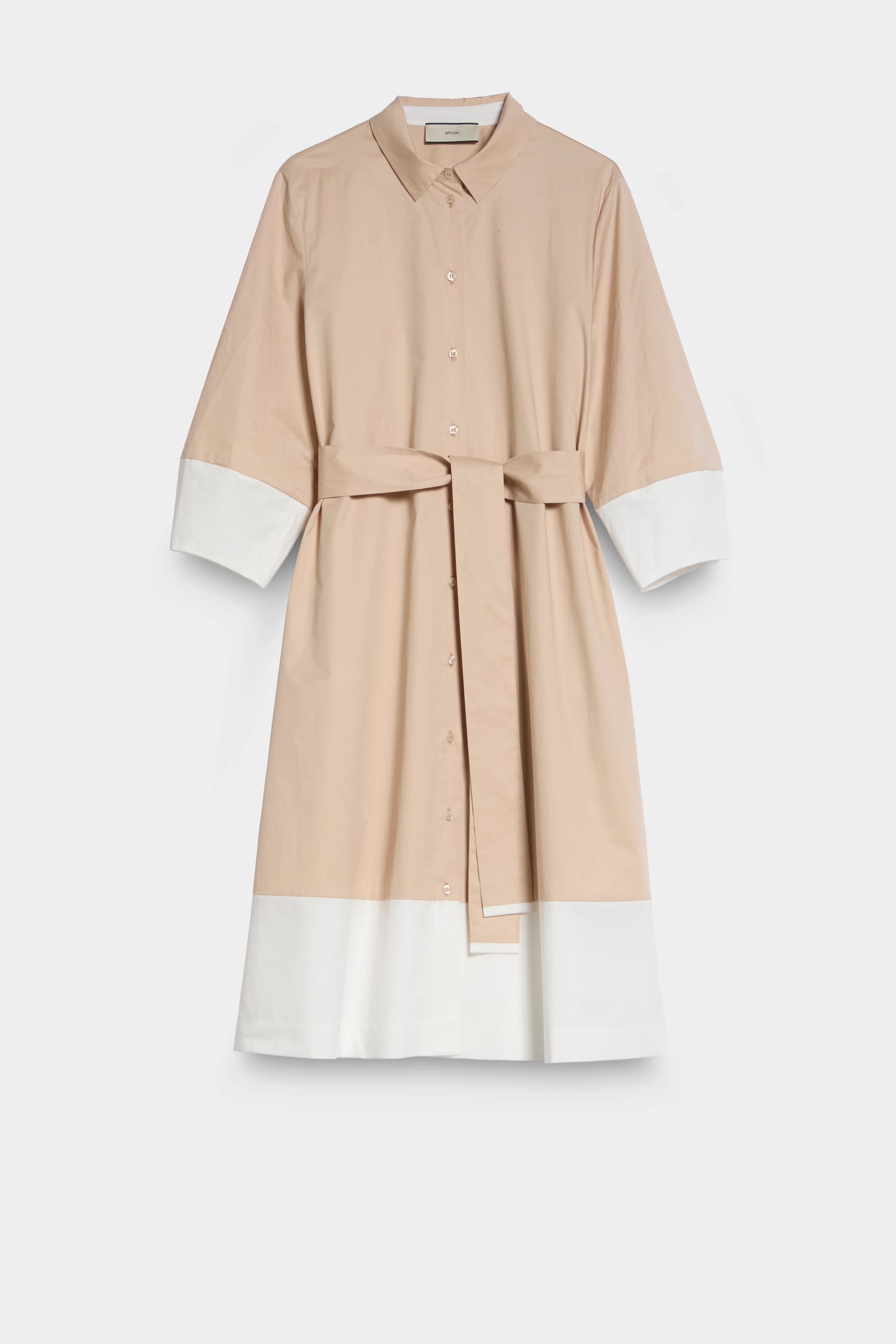 Shirt Dress with Contrast Hem front