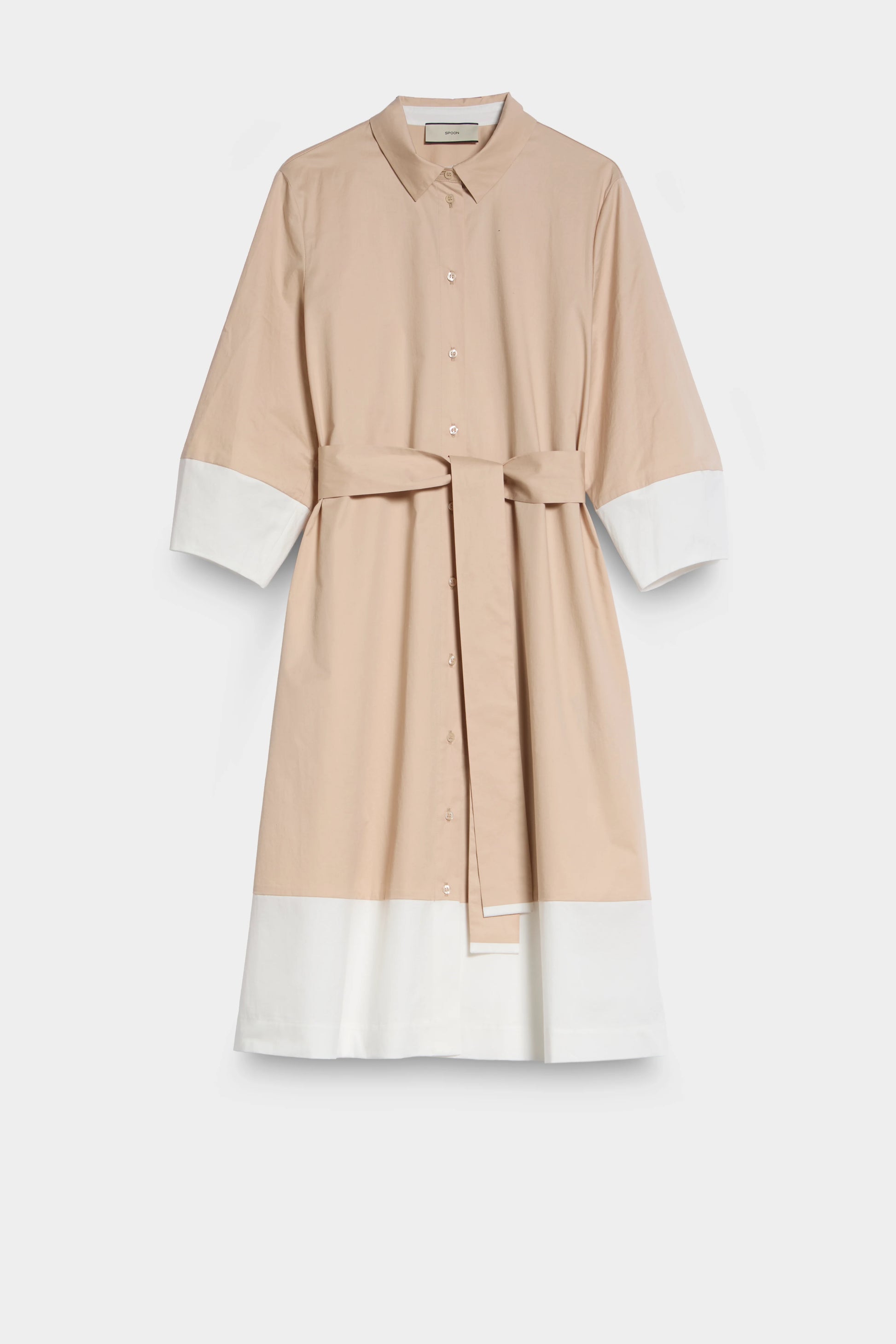 Shirt Dress with Contrast Hem front