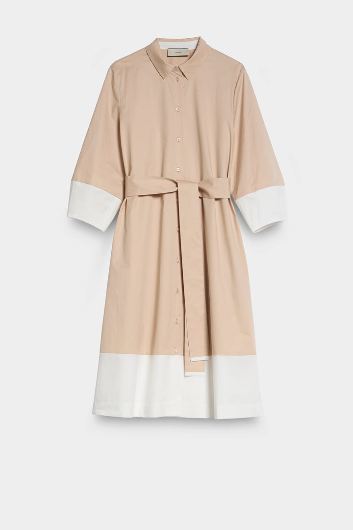 Shirt Dress with Contrast Hem front