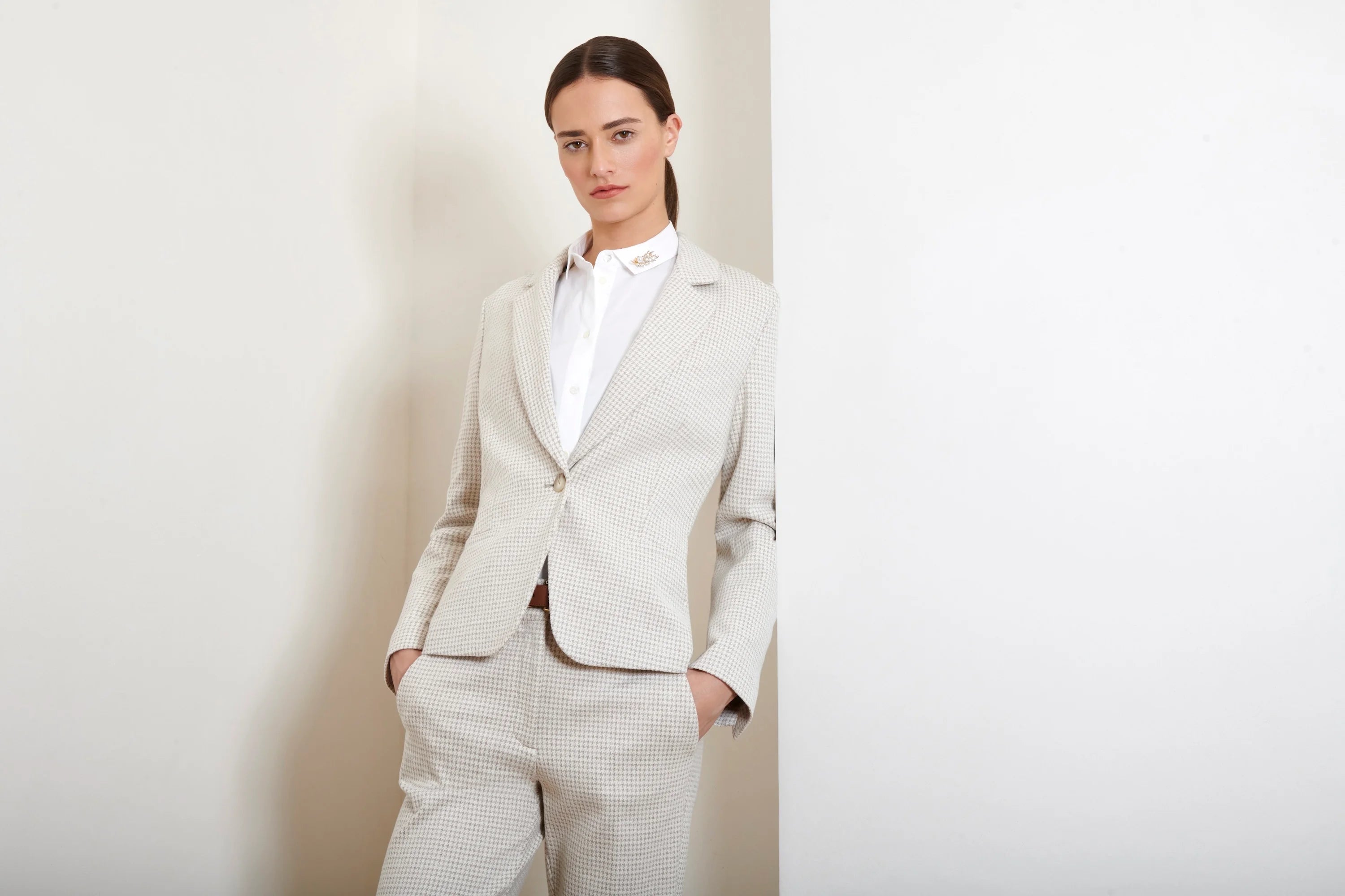 Single Breasted Check Blazer