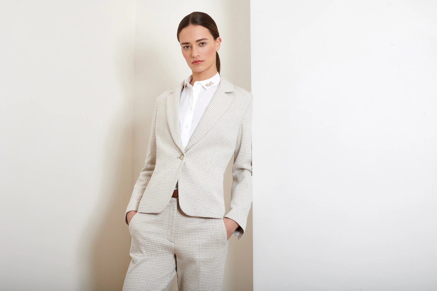 Single Breasted Check Blazer