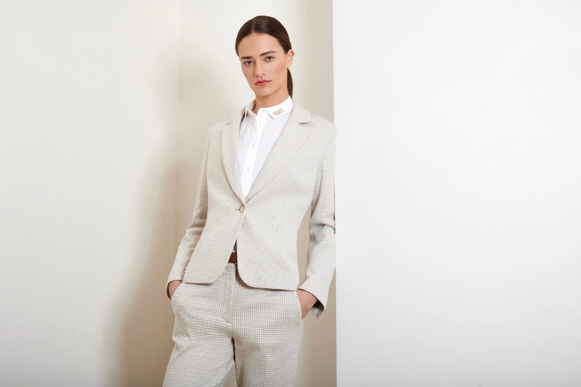 Single Breasted Check Blazer