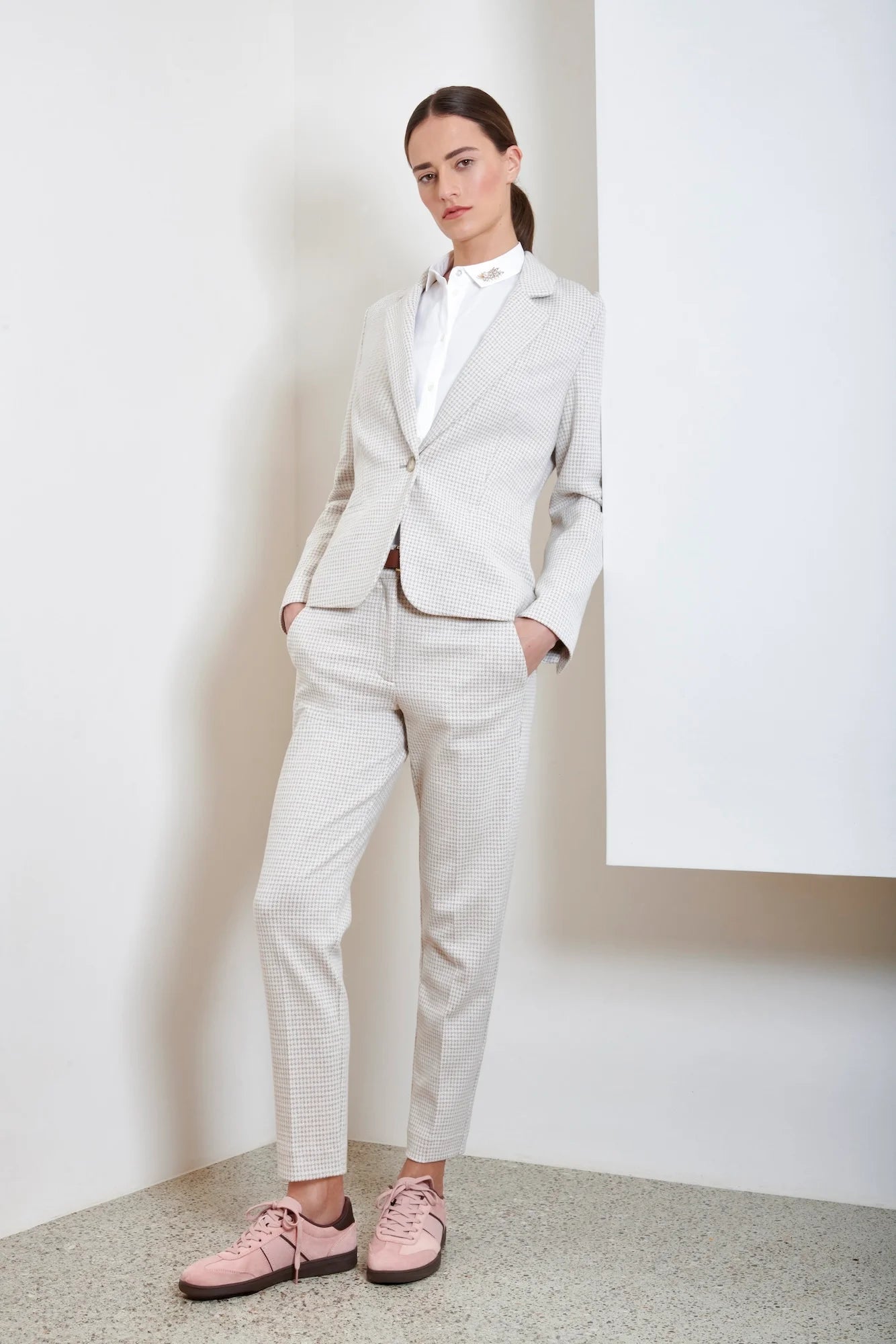 Single Breasted Check Blazer