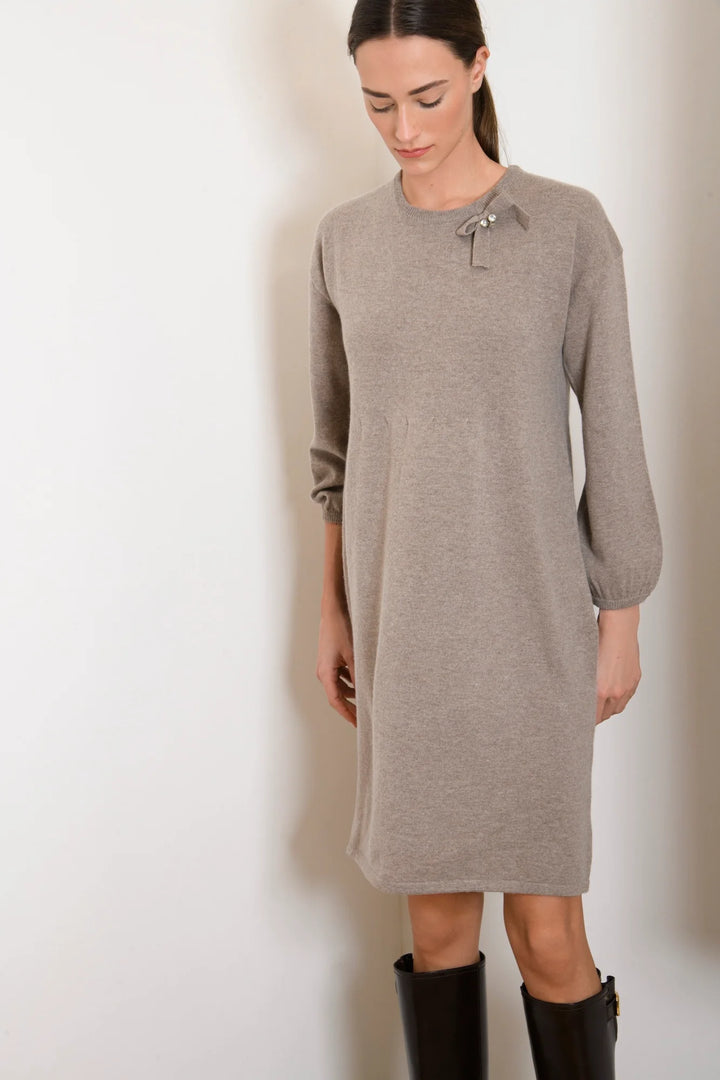 Brooch Knit Dress