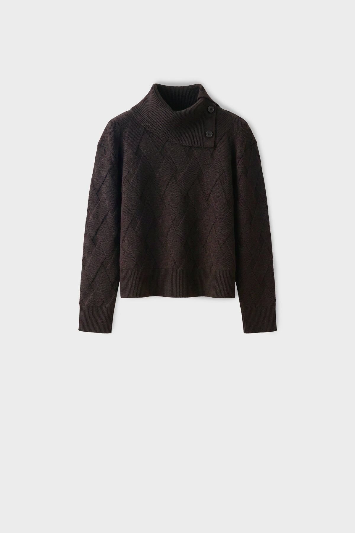 Sweater with Cross Knitting front 