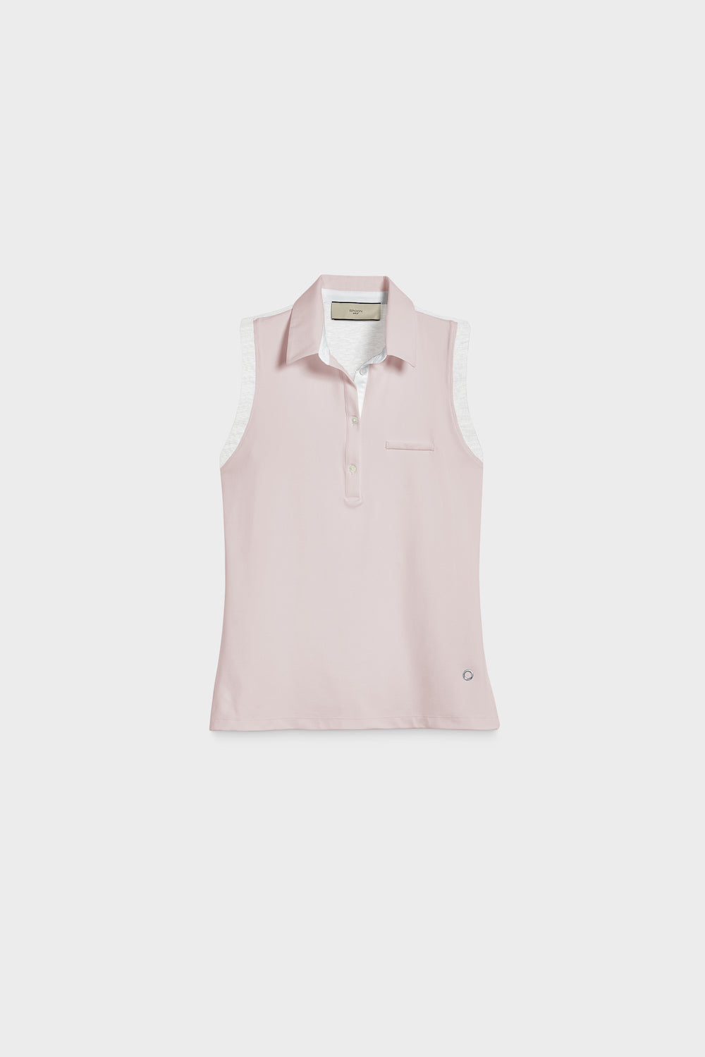 active polo top with button tape