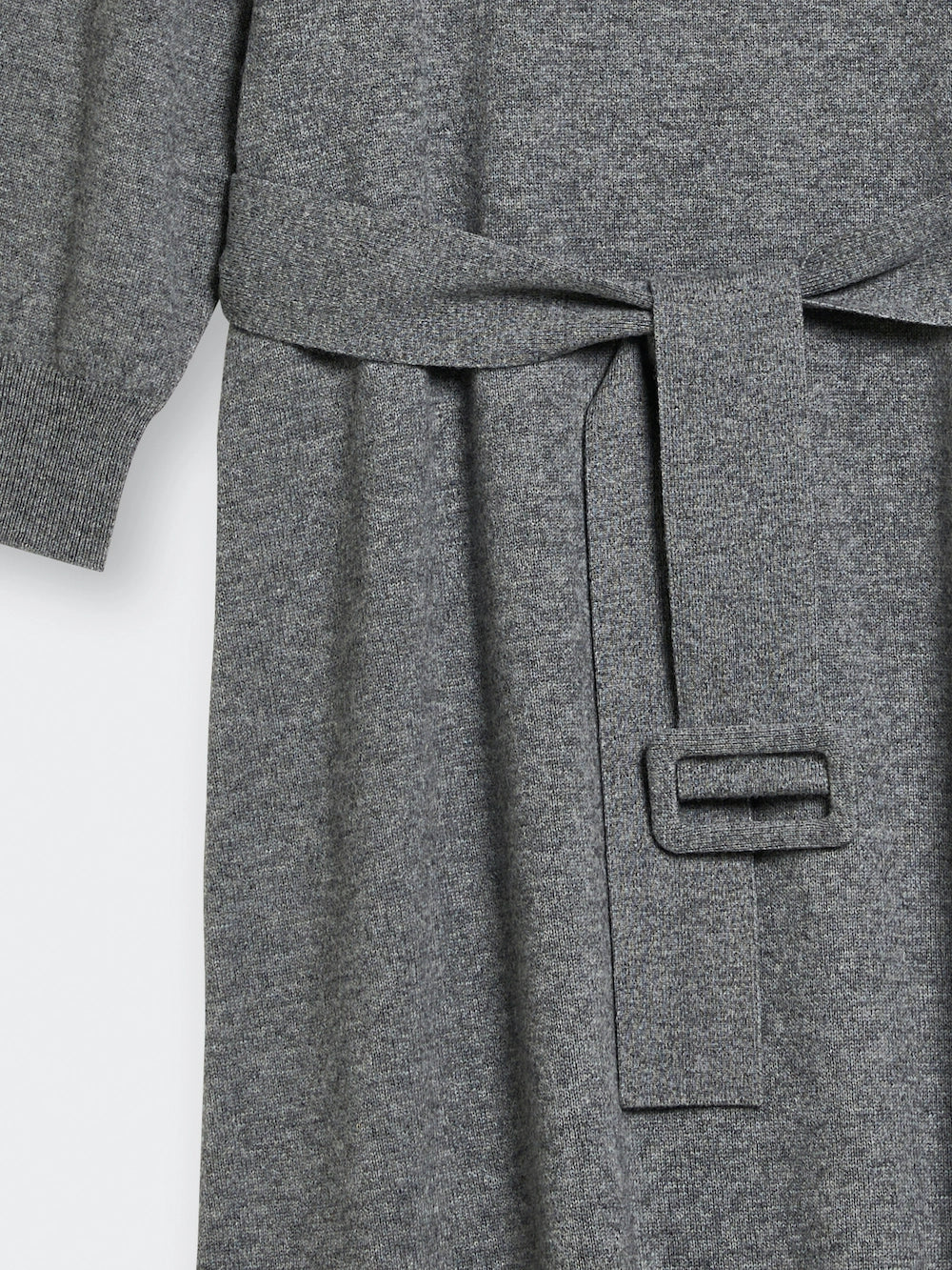 bold belt wool cashmere dress main detail