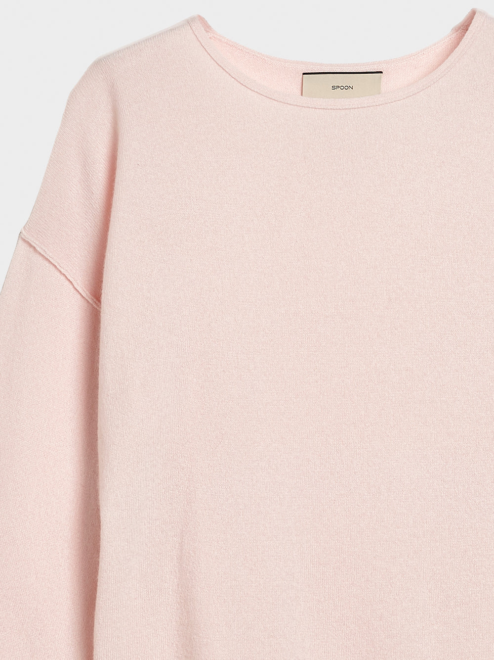 boxy cashmere sweater detail