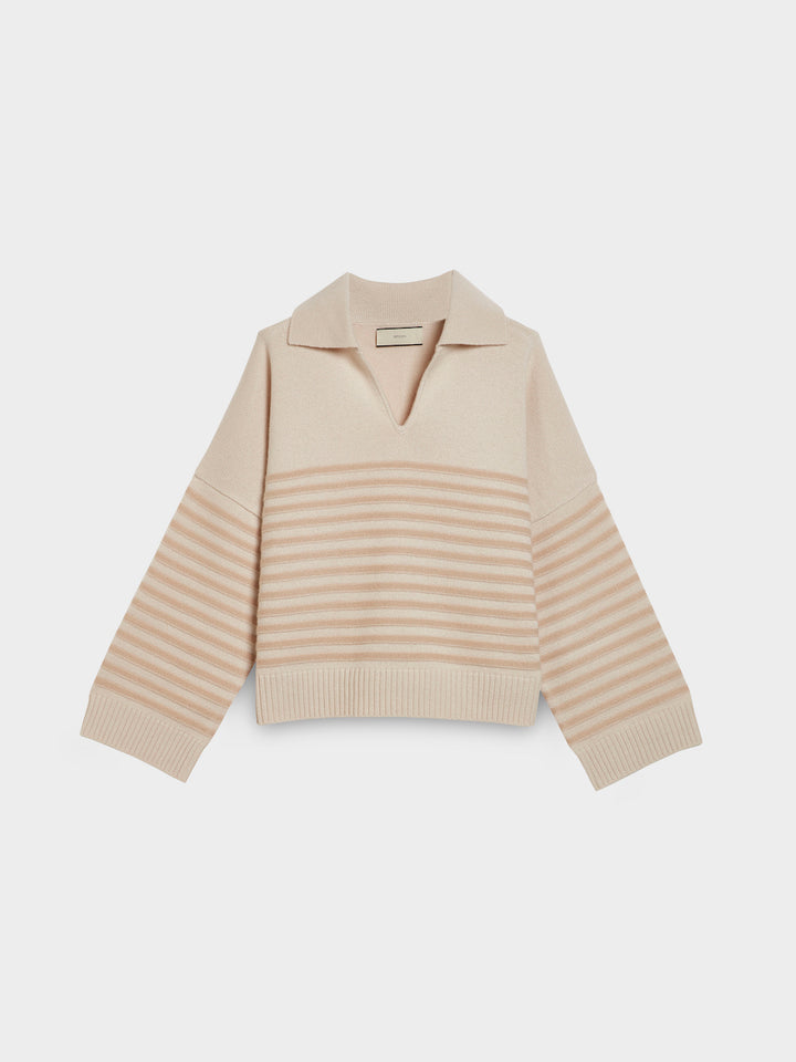 boxy striped cashmere sweater