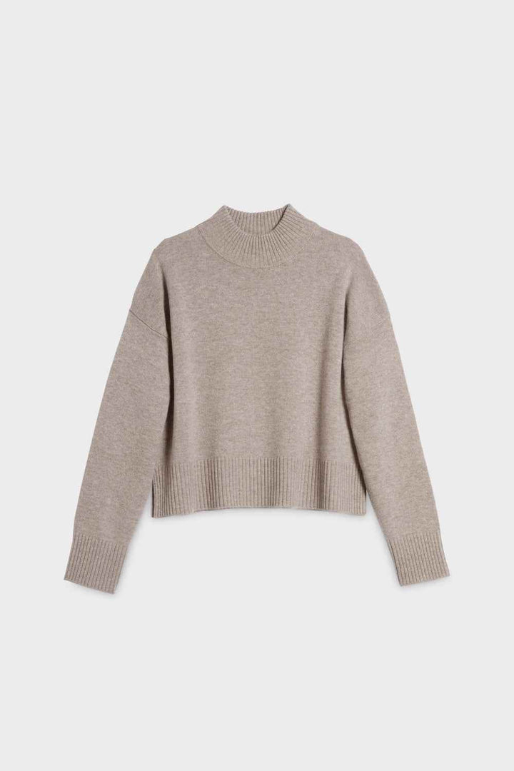 Boxy Tube-Neck Knit Sweater - SPOON