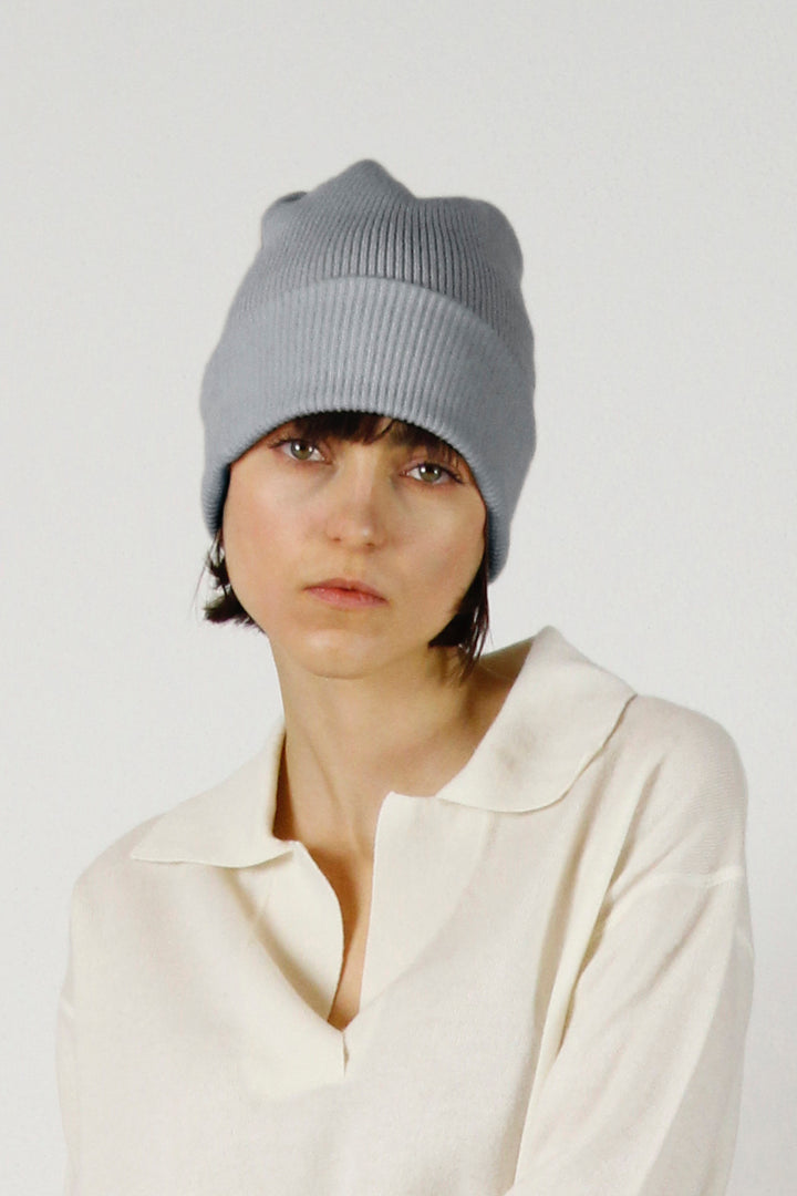 cashmere beanie grey main