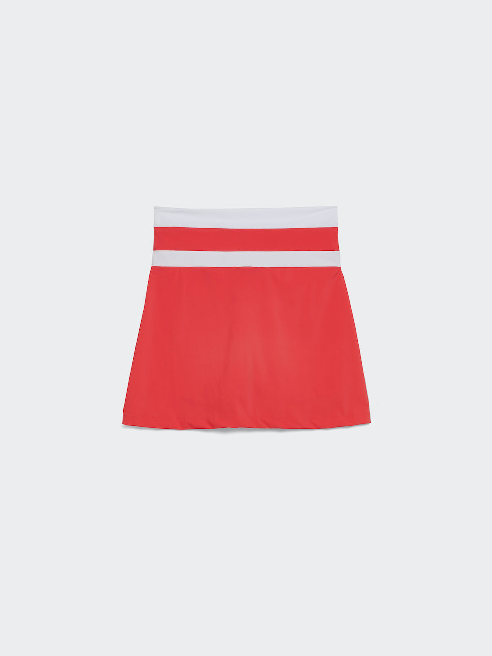 contrast skirt with zipper pocket back