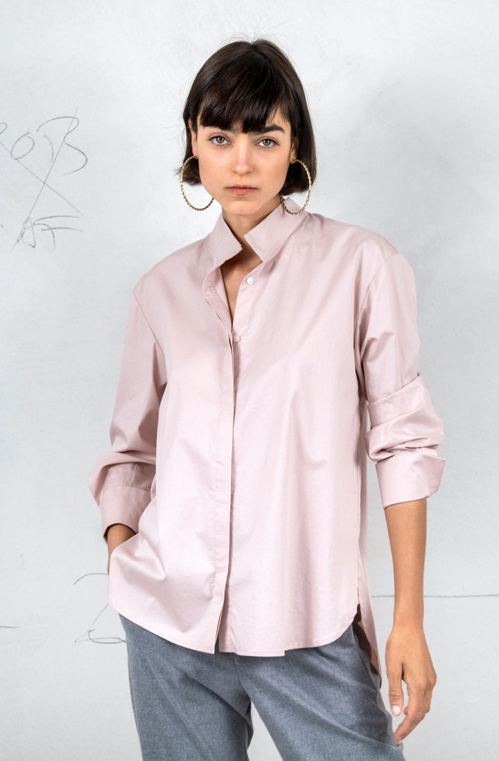 cotton blouse with minimalistic details