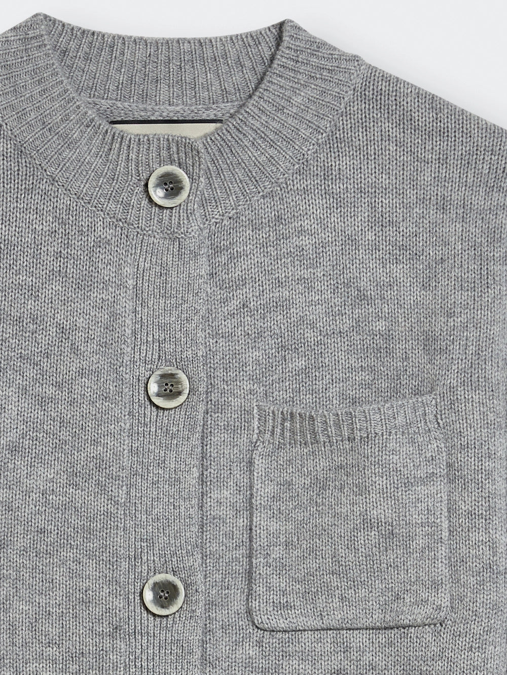 cropped wool cashmere cardigan 1 detail