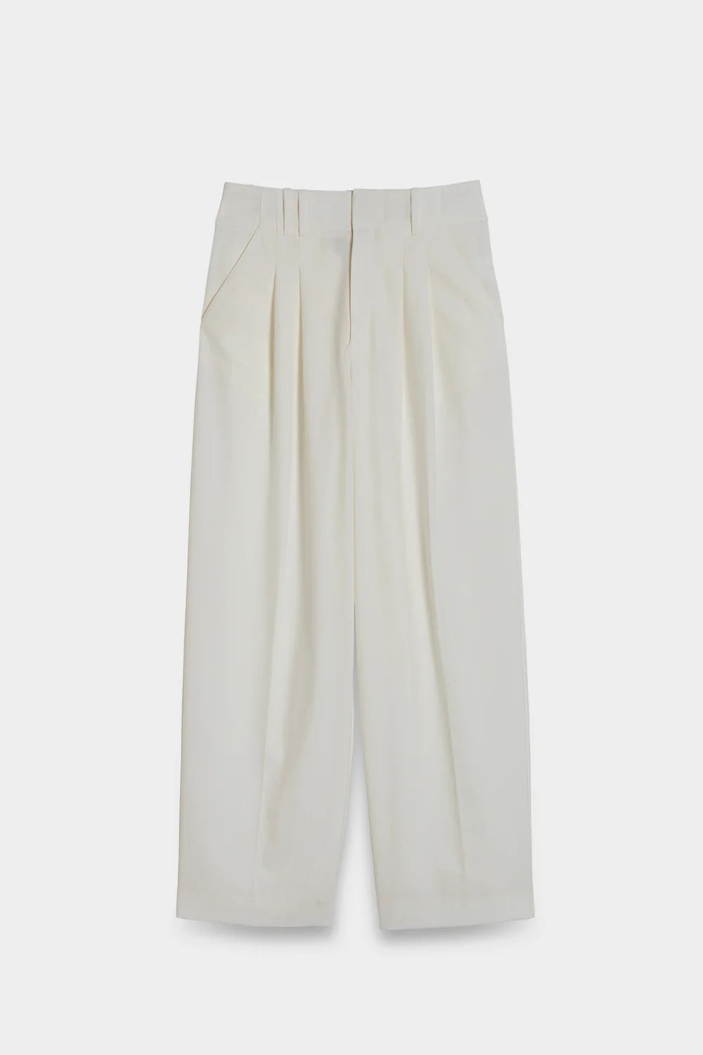 double pleated pants front