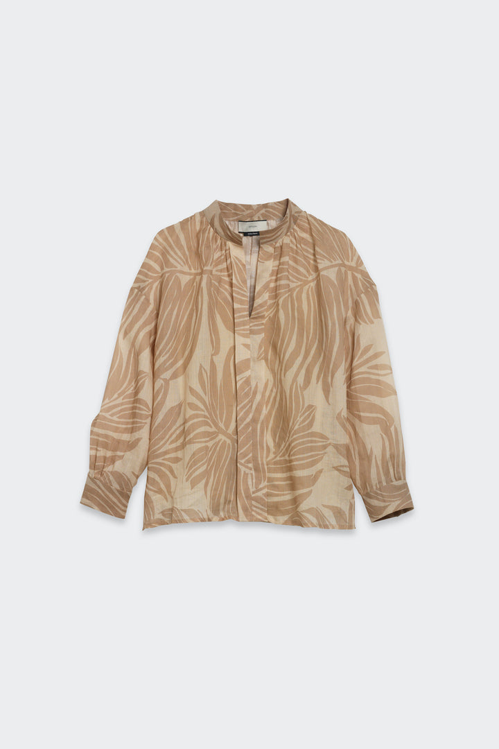 Printed Pleated Blouse