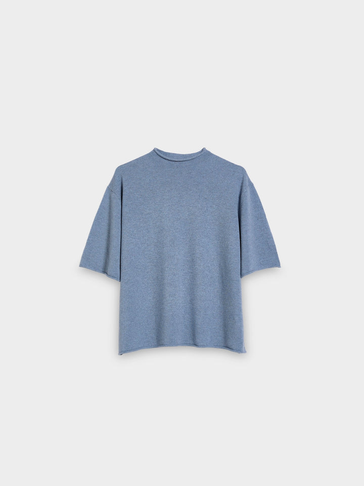 Thin Roll Edge Knit T-Shirt