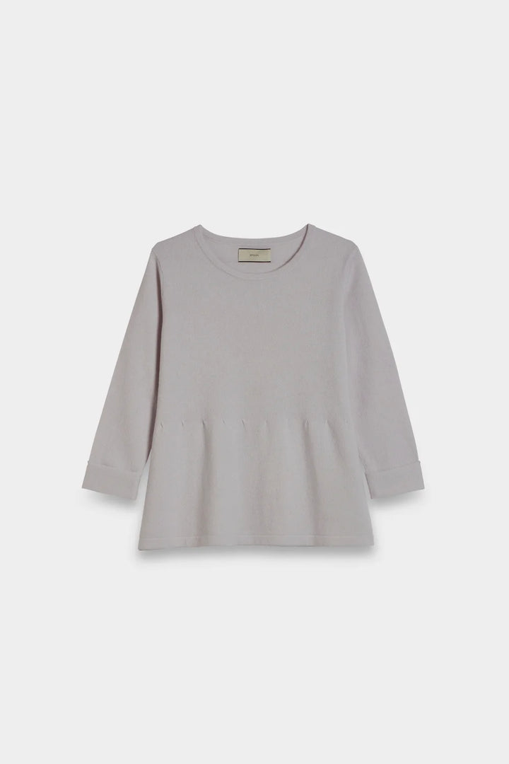 light gathering wool cashmere sweater silver main