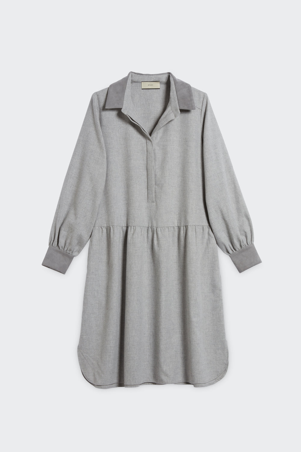 light ruffle flannel dress front