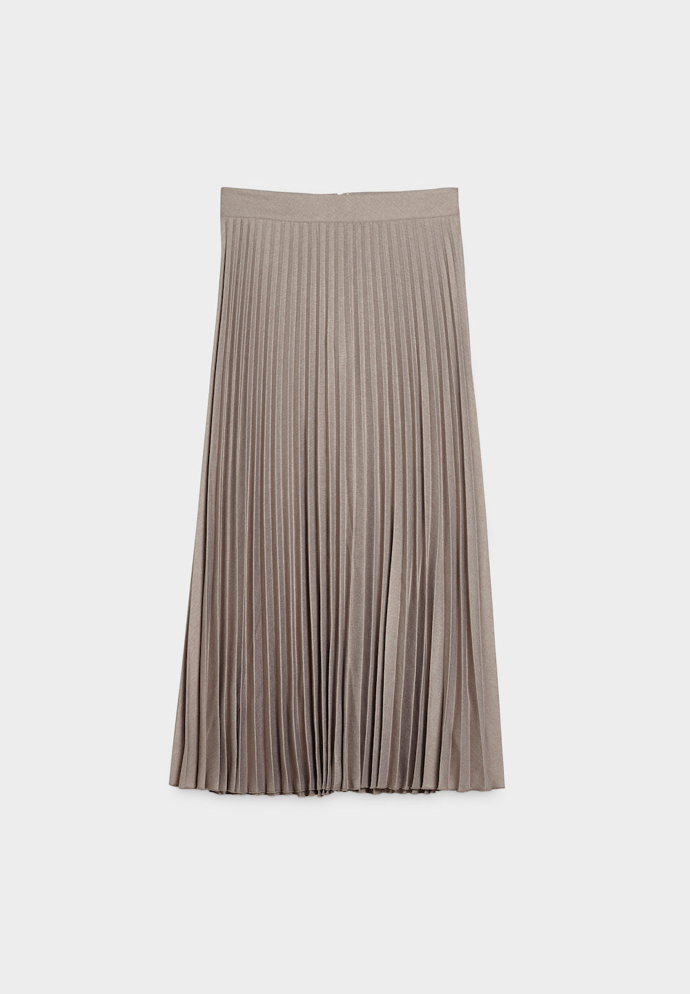 long plisse skirt front