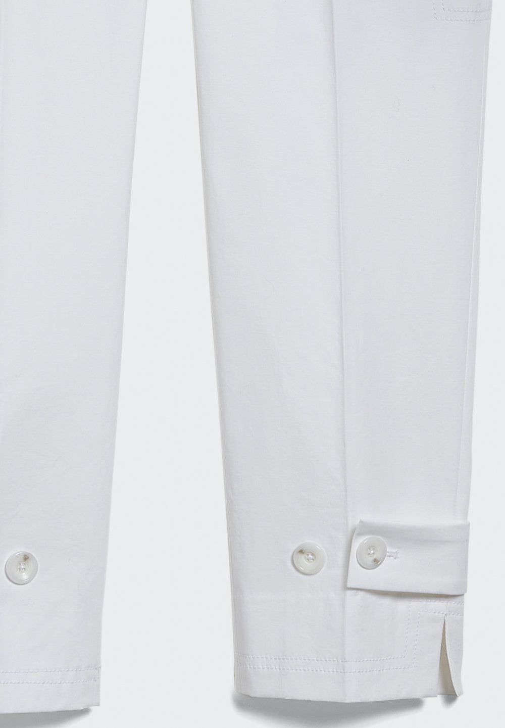military cotton waistfree pants with straps  detail leg