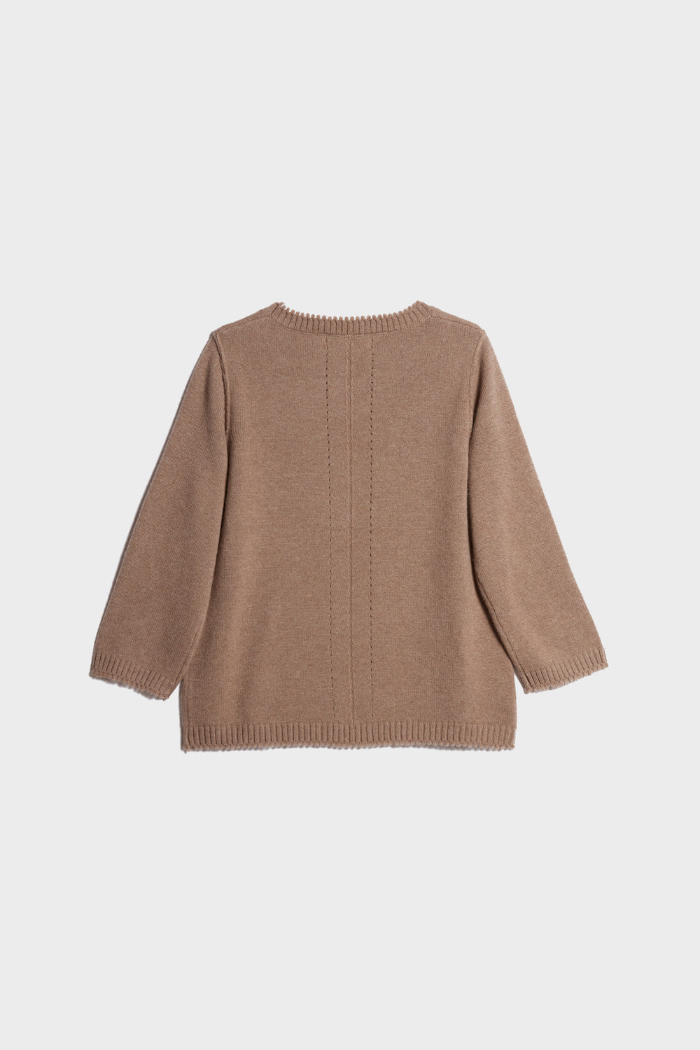 open loops cashmere sweater back