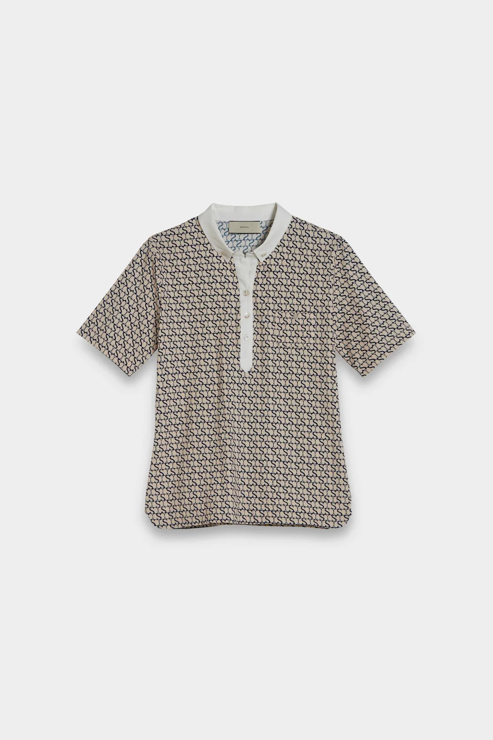 patch pocket printed polo