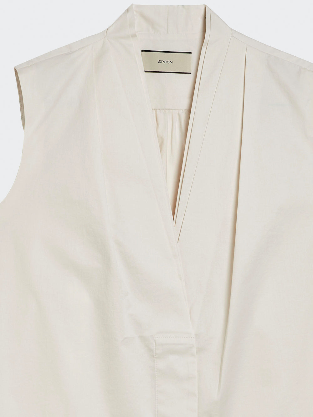 pleated blouse with v neckline detail