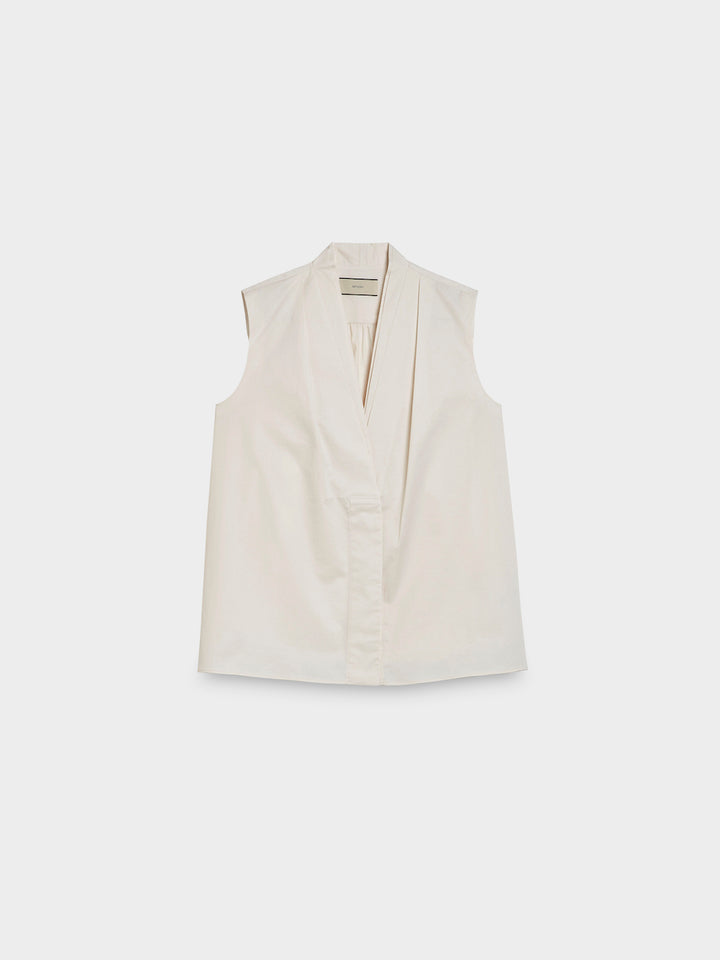 pleated blouse with v neckline front