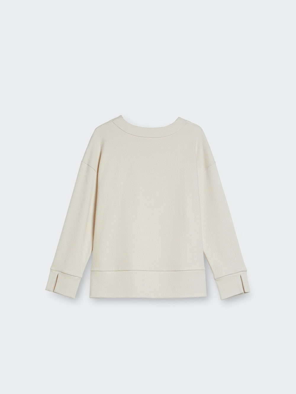 round neck jersey sweater crema back