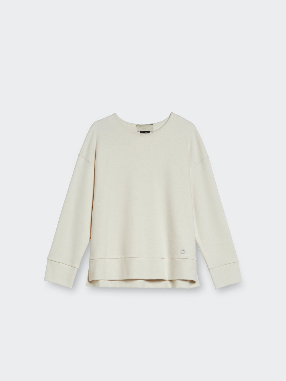 round neck jersey sweater crema front