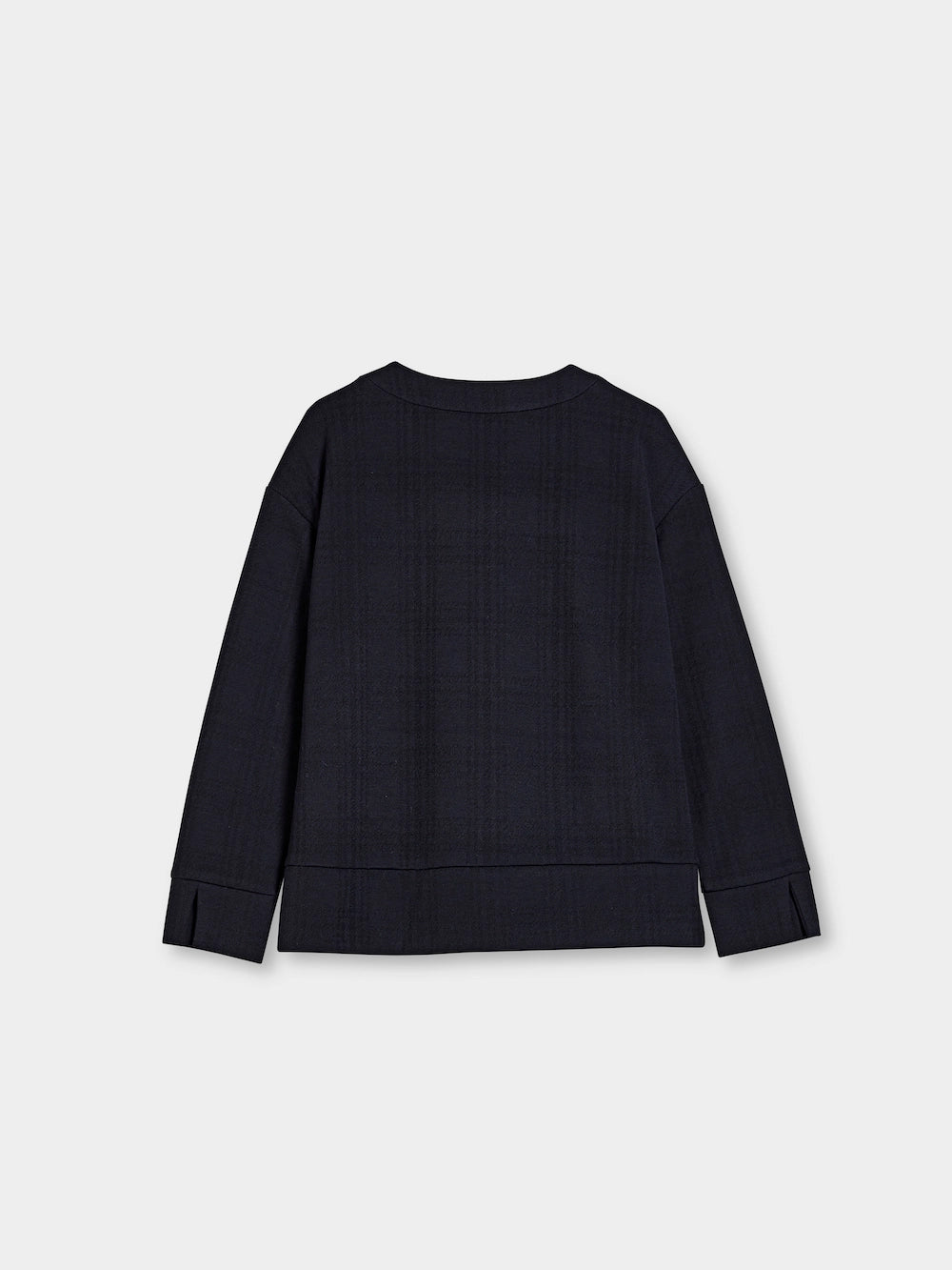 round neck jersey sweater navy back