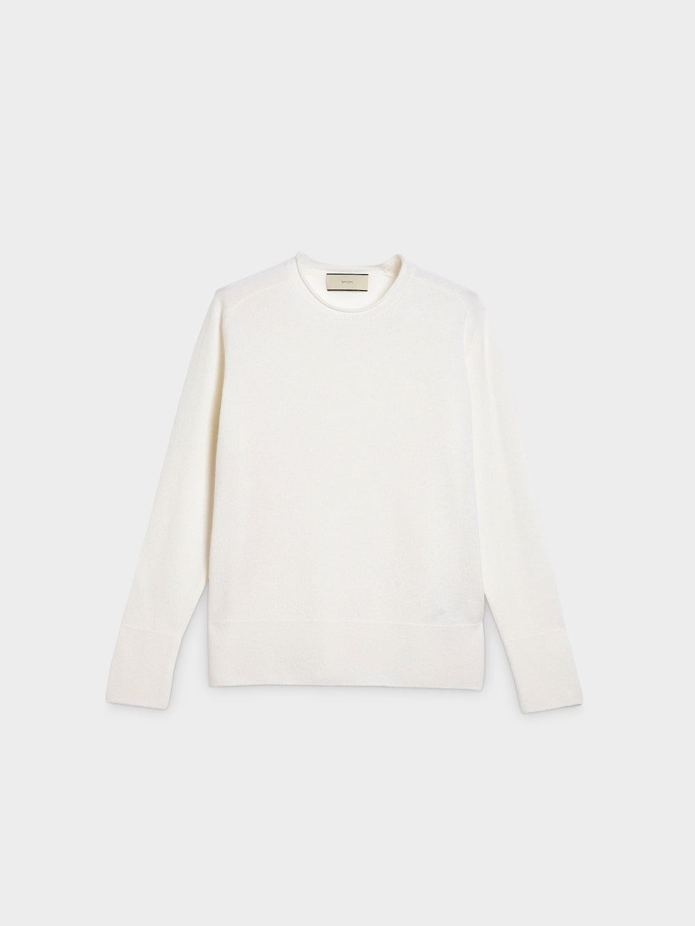 round neck cashmere sweater white