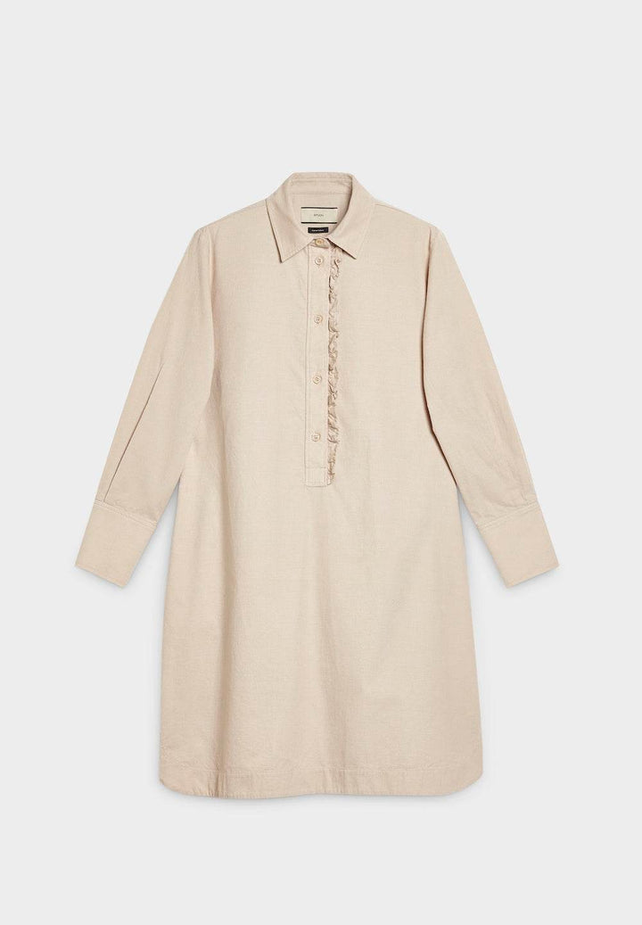 Ruffle Placket Cord Dress - SPOON