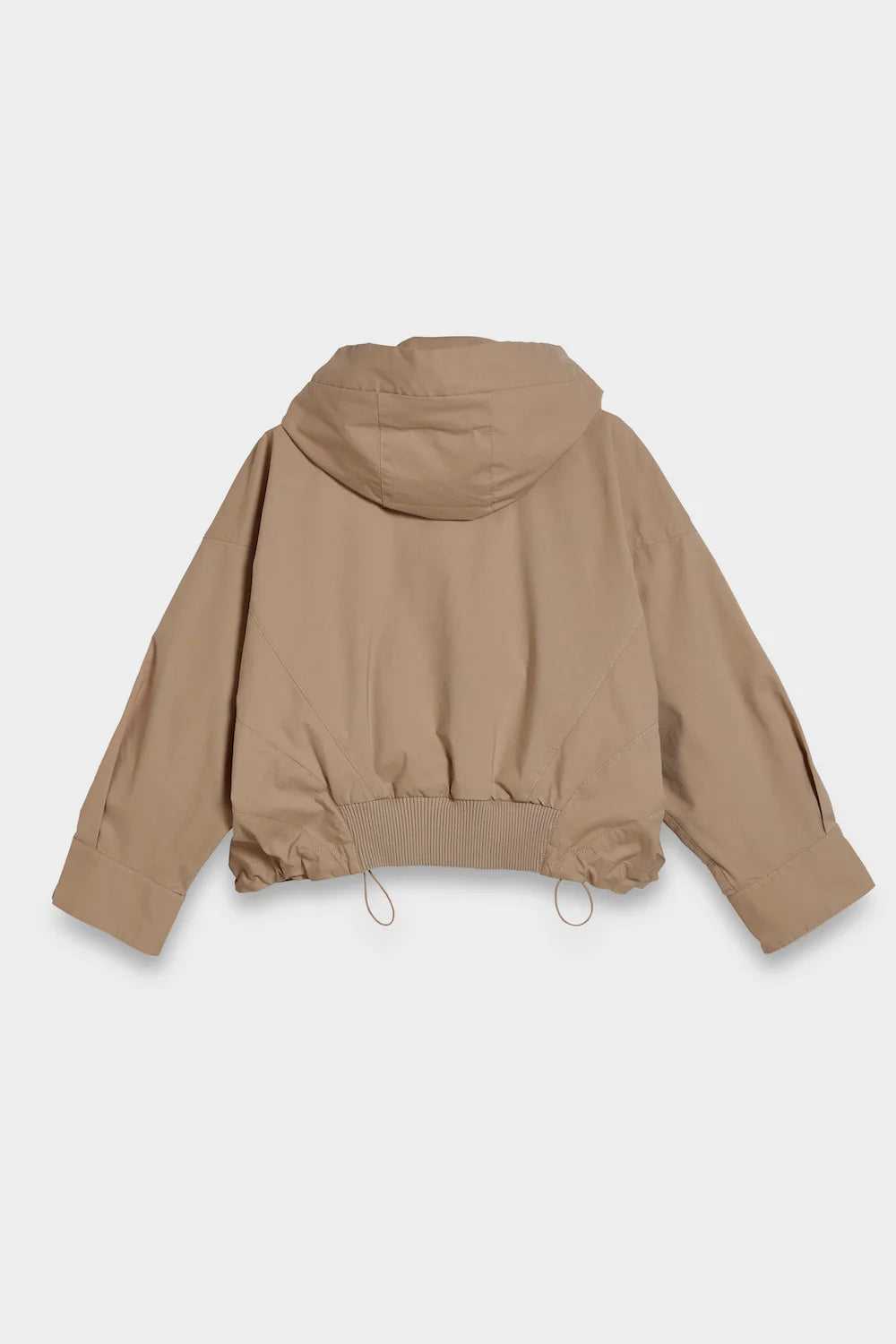 short hoodie parka back