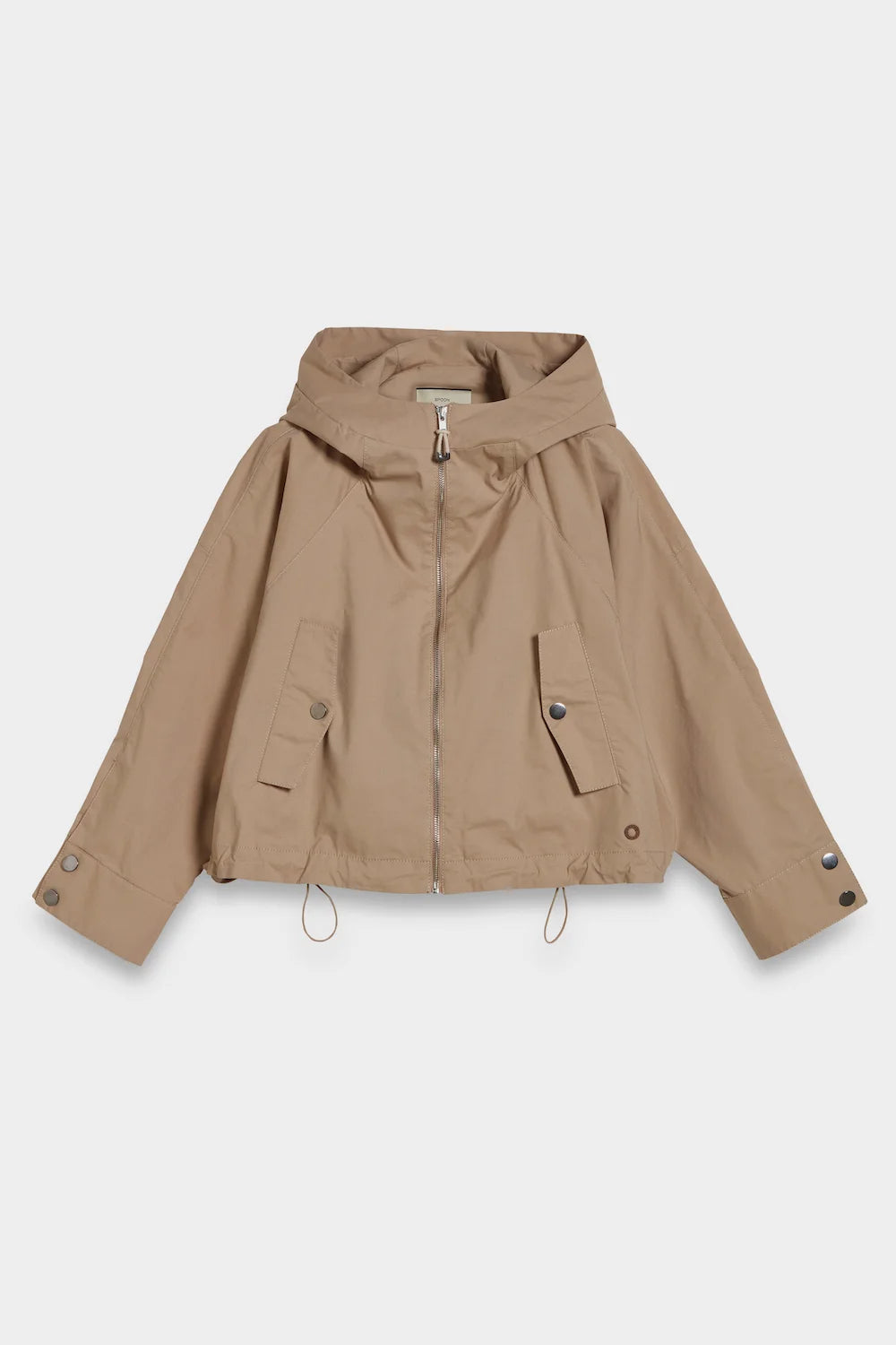 short hoodie parka front