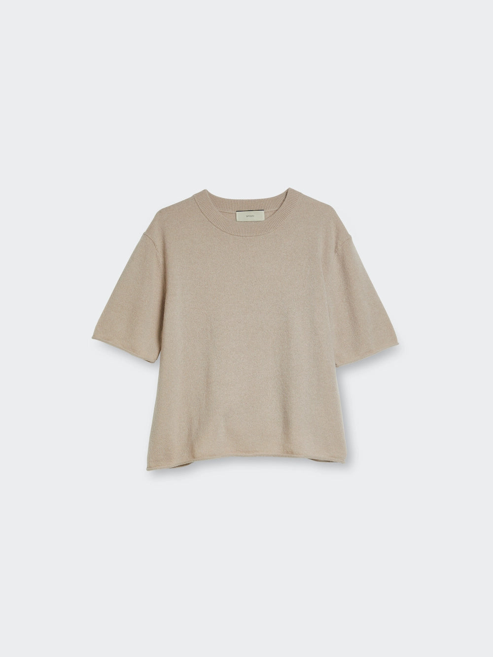 short sleeve cashmere sweater front