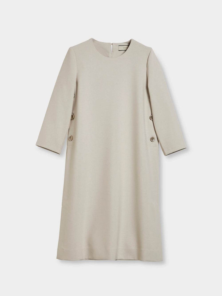 Side Button Woven Dress - SPOON 